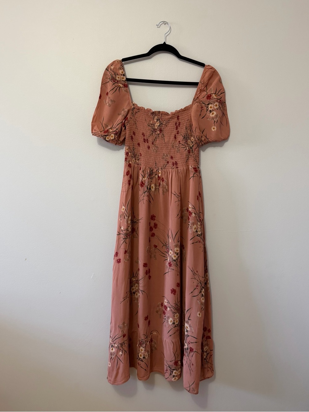 Reformation Floral Midi Dress in Pink Like New